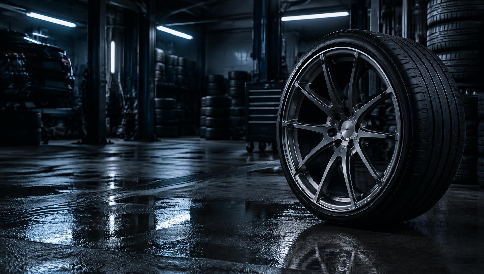 Premium automobilių servisas su sportiniu ratlankiu